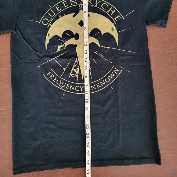 Queensryche - Geoff Tate 2013 "Frequency Unknown" T Shirt Black Men's Small - Picture 3 of 5